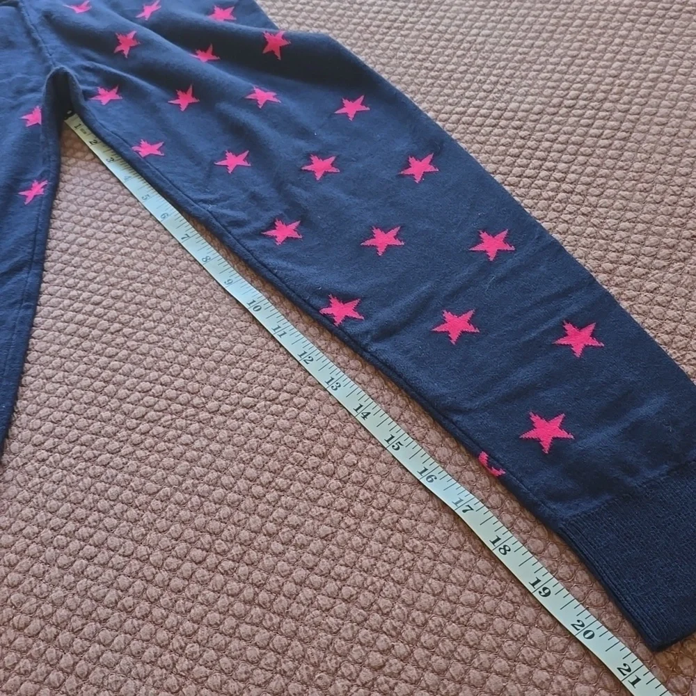 GAP Kids Dark Blue Leggings with Bright Pink Stars